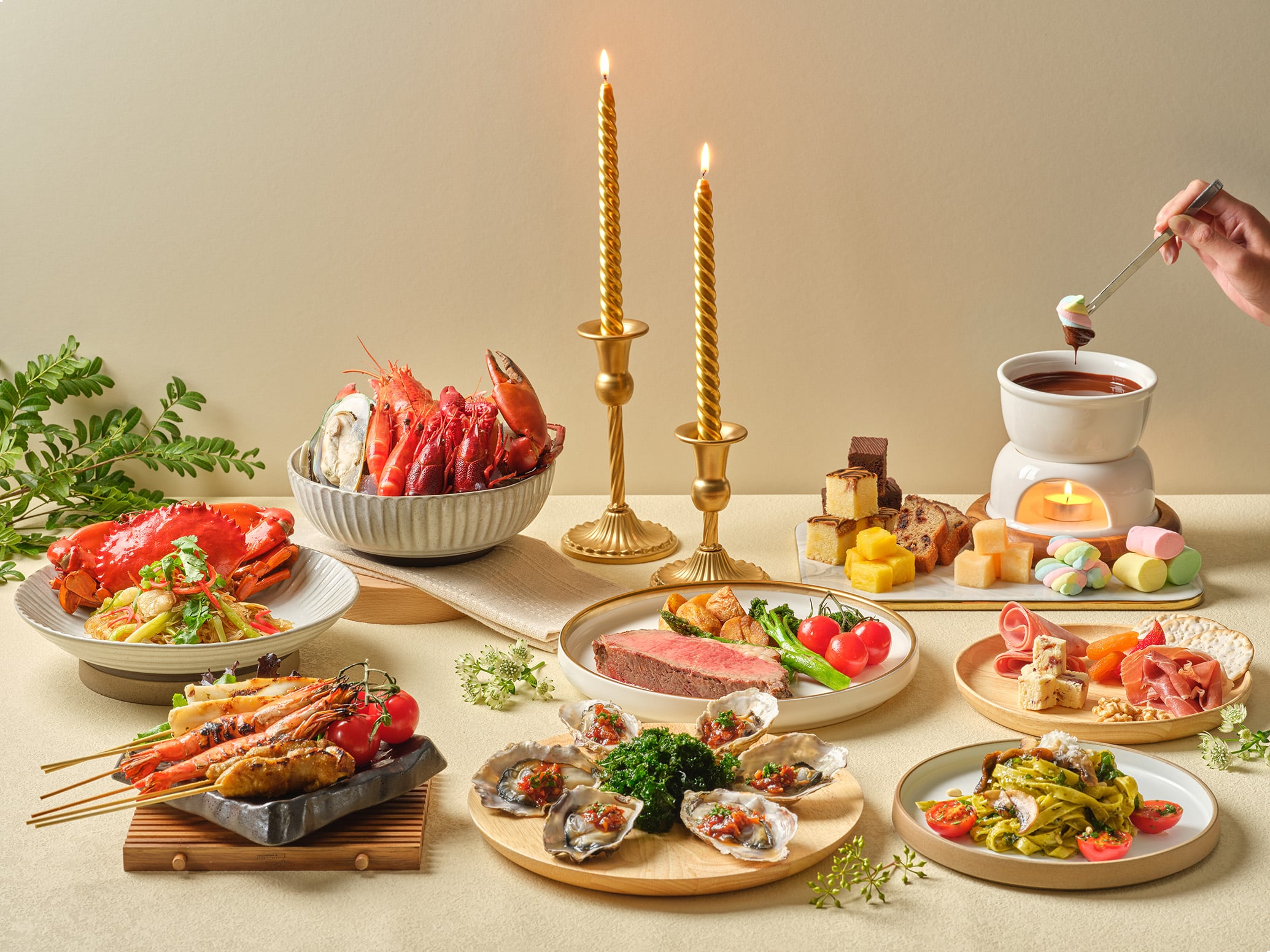 Lavish New Year’s Eve buffet spread at Crossroads Buffet, Singapore Marriott Tang Plaza Hotel