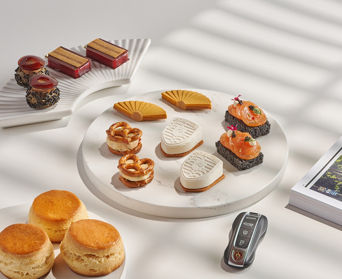 teatime delights at mandarin oriental singapore for fathers day, along with a porsche car key for the test drive