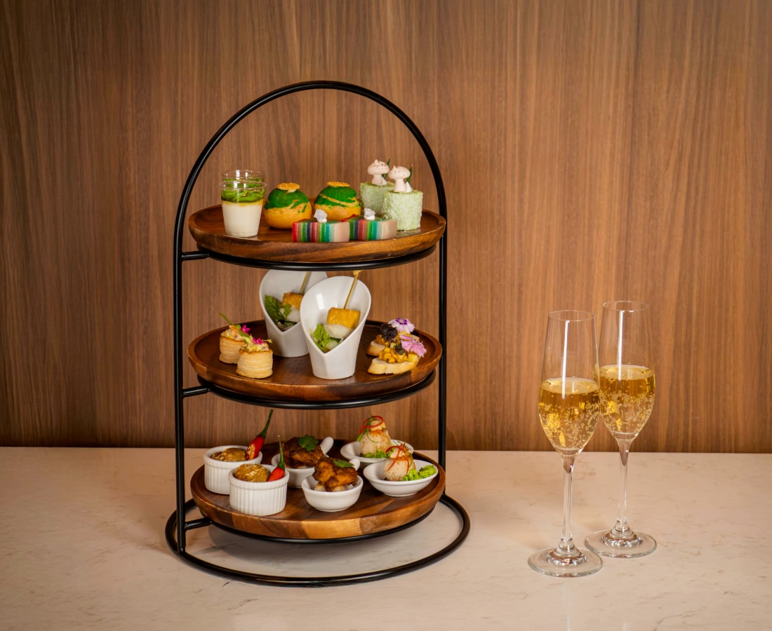 a photo of Cafe Oriental's high tea set
