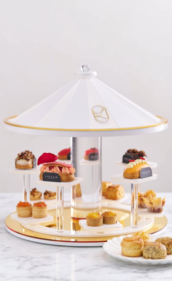 a photo of L’Éclair Pâtisserie's high tea set in Singapore