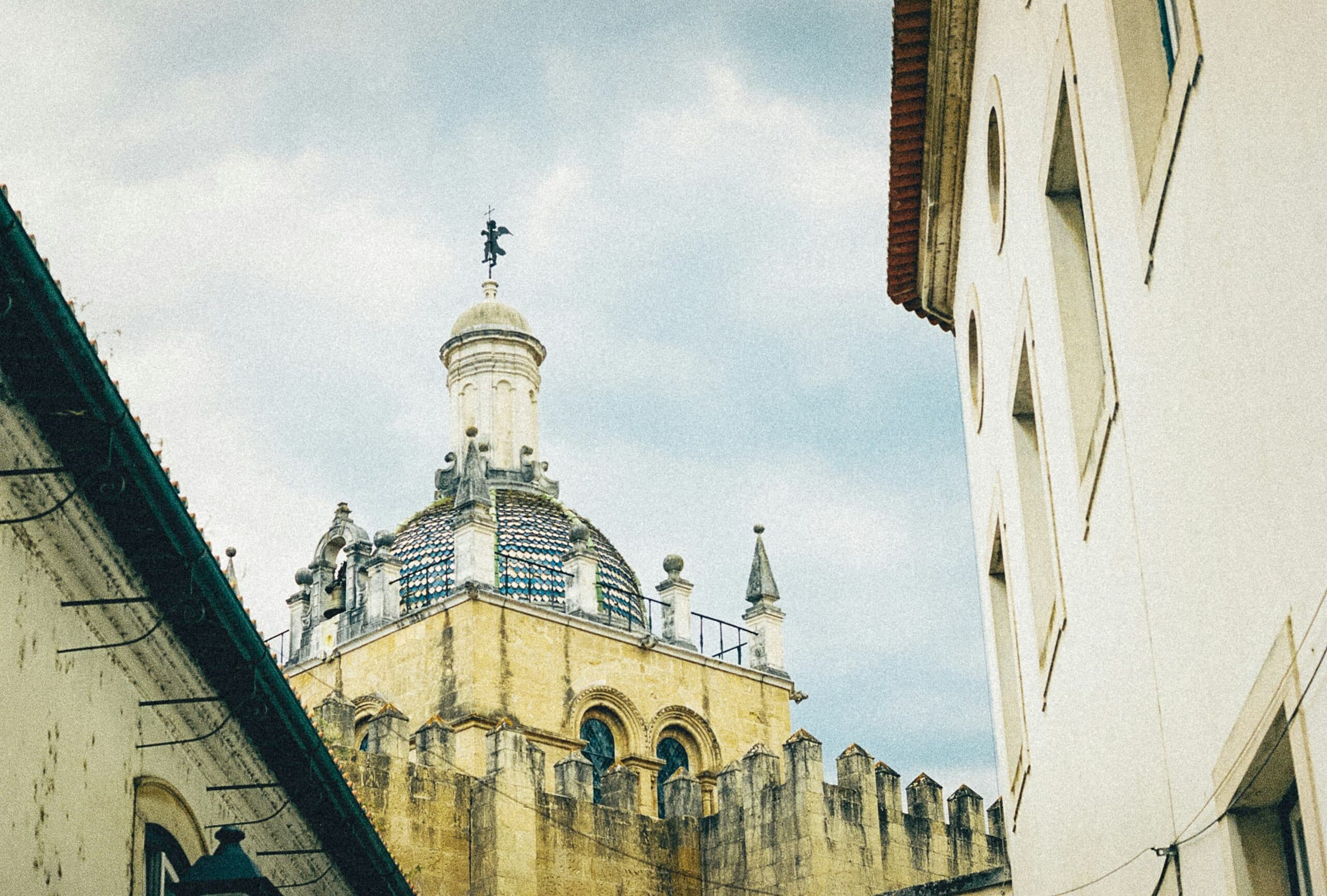 A view of old baroque arquitecture and cityscape