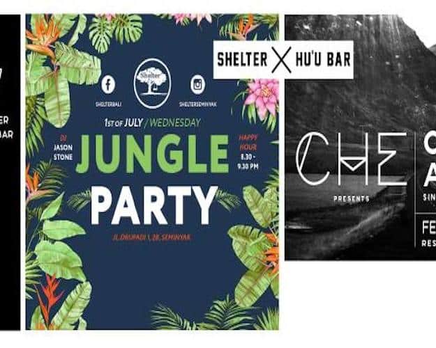 SHELTER JUNGLE PARTY x HU’U BAR / WEDNESDAY 1st JULY