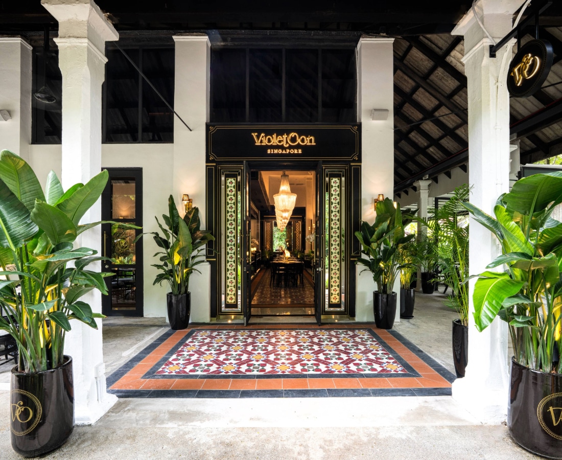 an image of the main entrance of violet oon singapore, dempsey branch