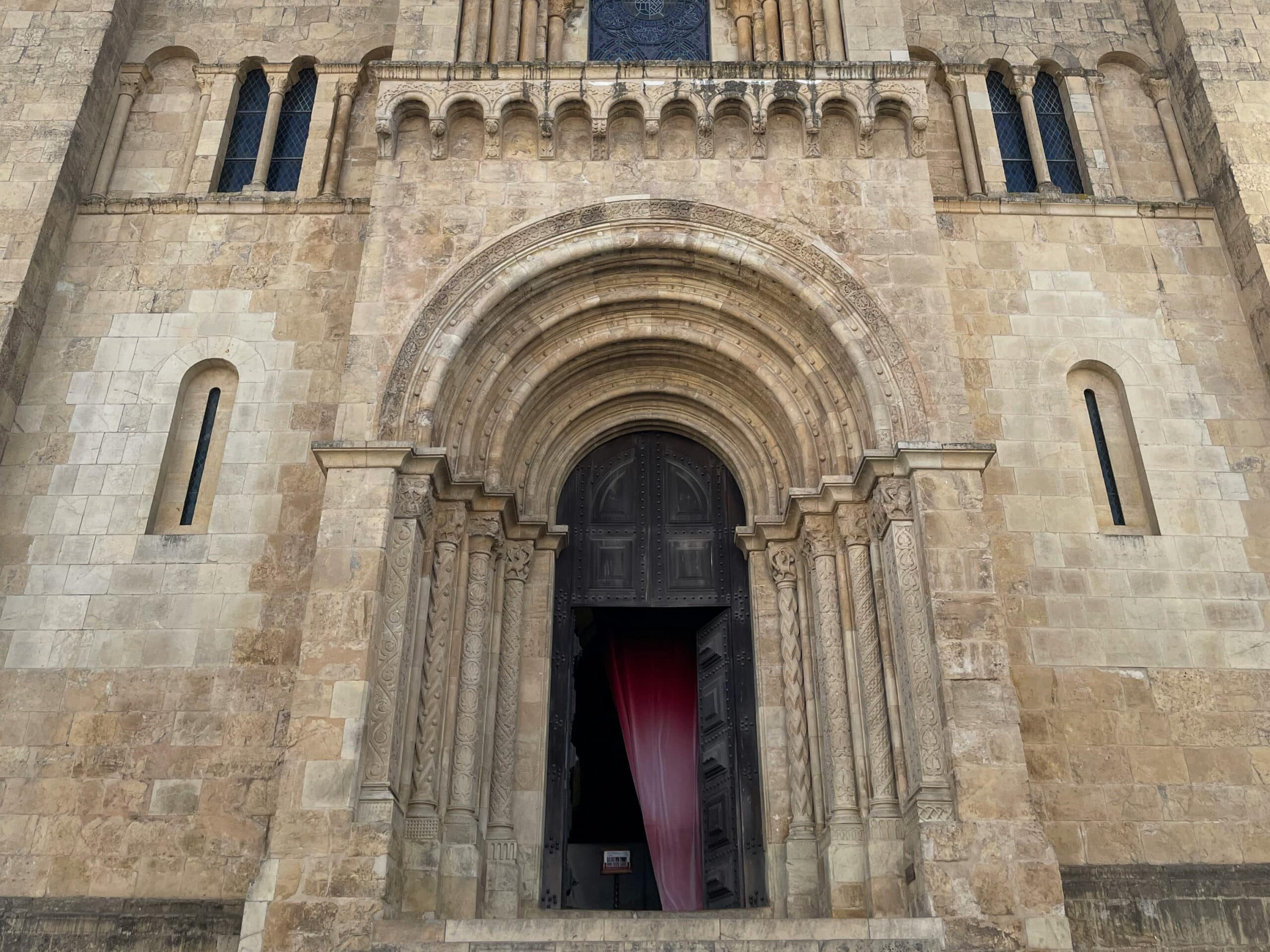 A romanesque cathedral portic