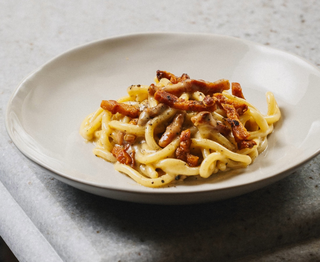 photo of the dish Cacio e Pepe with Crispy Guanciale at scarpetta, a new restaurant in singapore