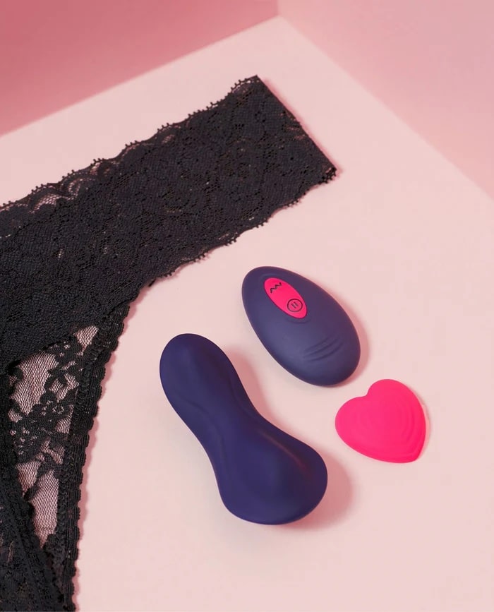 a photo of valentina panty vibrator with lacy undies on hedonisttribe.com